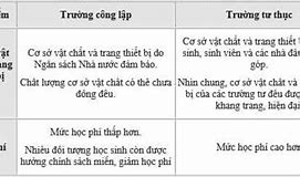 Trường Tư Và Công Là Gì